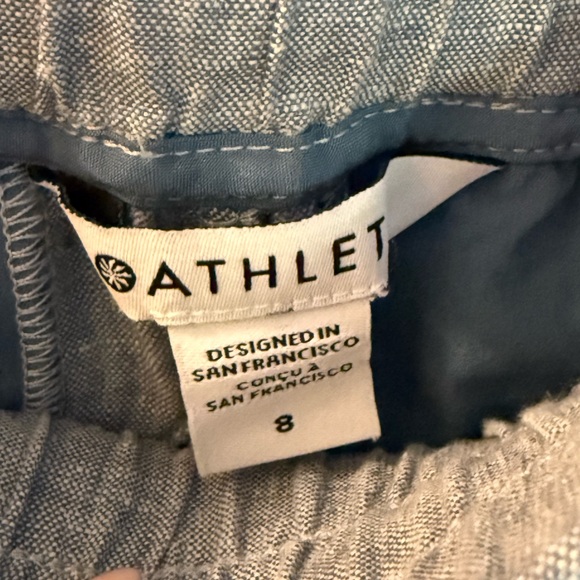 Athleta Light Blue Women's Linen Pants - Picture 4 of 4